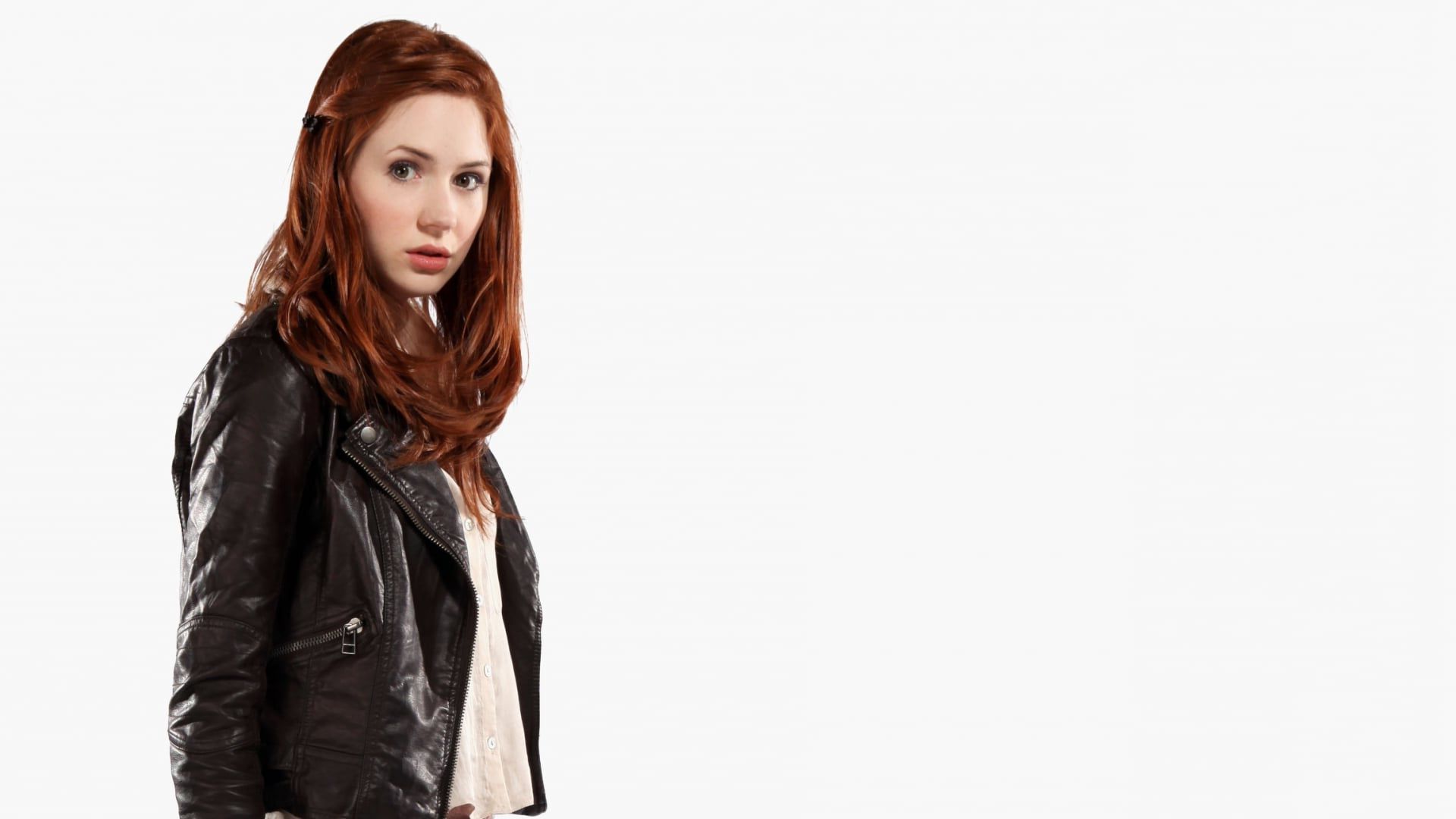 Karen Gillan Wallpaper - Leather Jacket - 1920x1080 Wallpaper - teahub.io