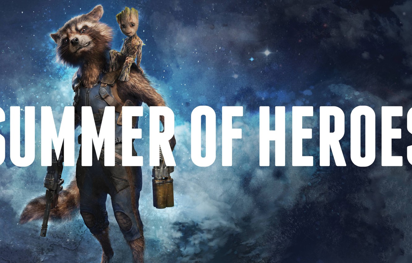 Photo Wallpaper Cinema, Movie, Film, Rocket, Groot, - Pc Game - HD Wallpaper 