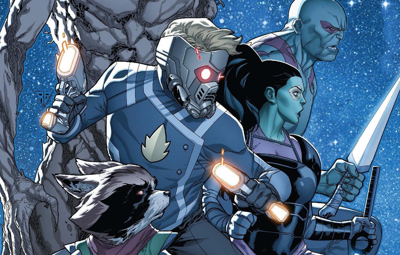 Photo Wallpaper Fantasy, Marvel, Comics, Artwork, Superheroes, - Guardians Of The Galaxy #1 2020 - HD Wallpaper 