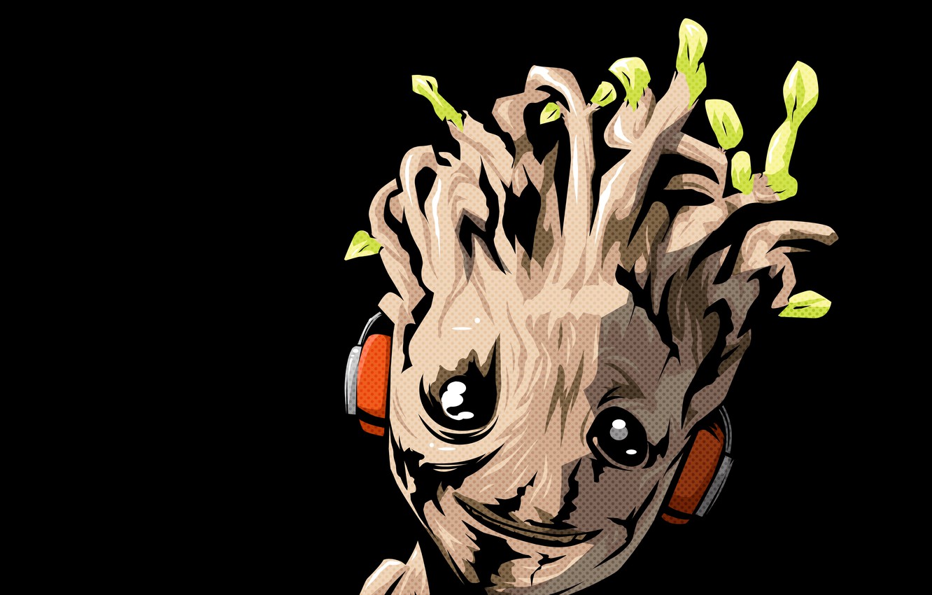 Photo Wallpaper Marvel, Guardians Of The Galaxy, Guardians - Fondo De Pantalla Hd Groot - HD Wallpaper 