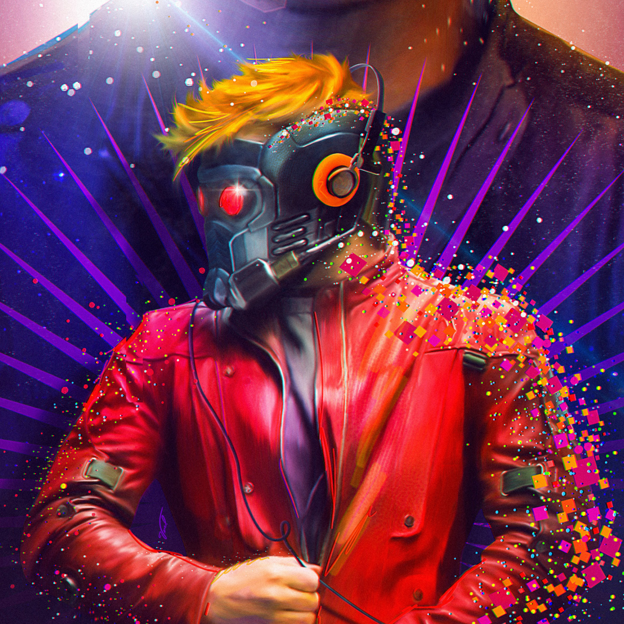 Chris Pratt Star Lord With Helmet - HD Wallpaper 