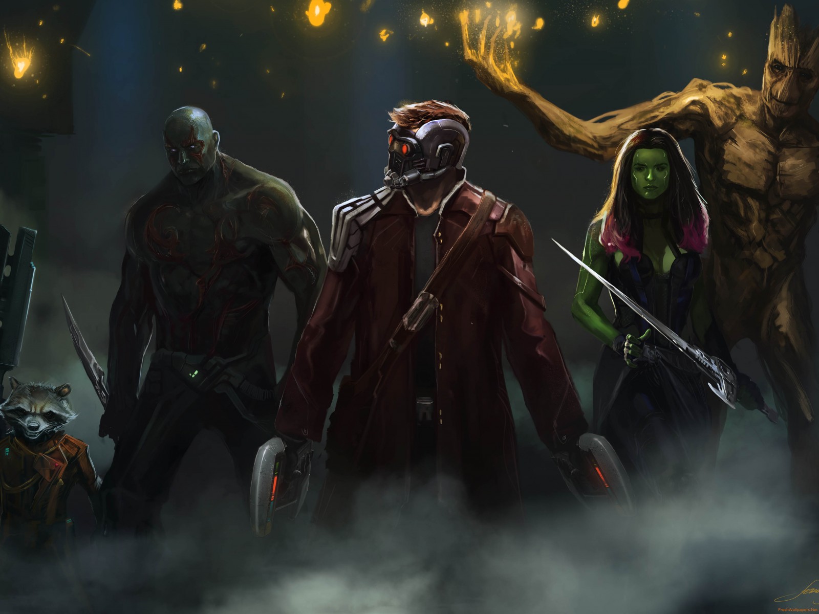 4k Fanart Guardians Of The Galaxy - HD Wallpaper 