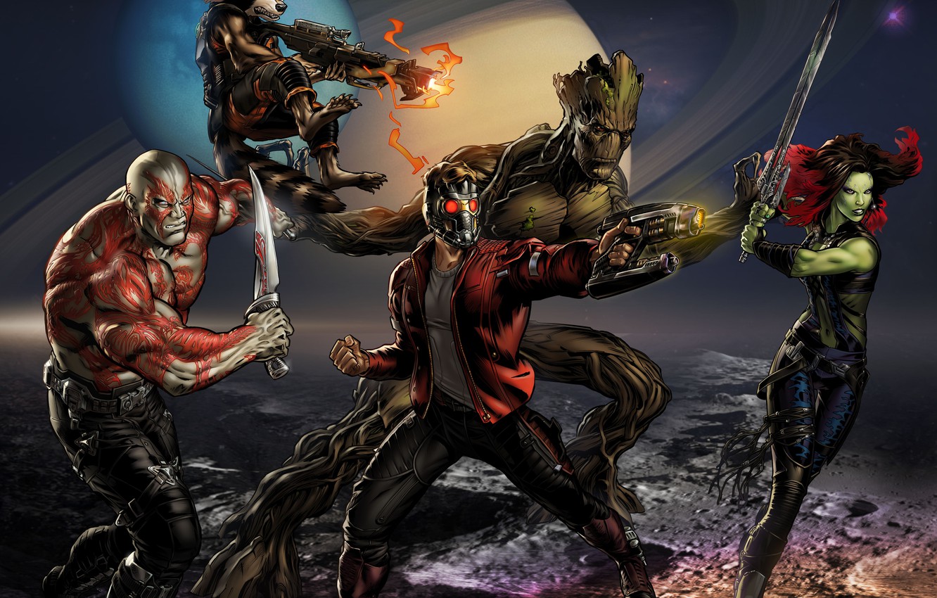 Photo Wallpaper Comic, Guardians Of The Galaxy, Guardians - Guardian Of The Galaxy Marvel Database - HD Wallpaper 