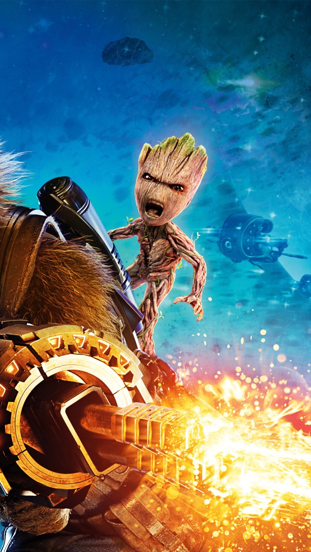 Rocket Raccoon And Baby Groot Full Hd - HD Wallpaper 