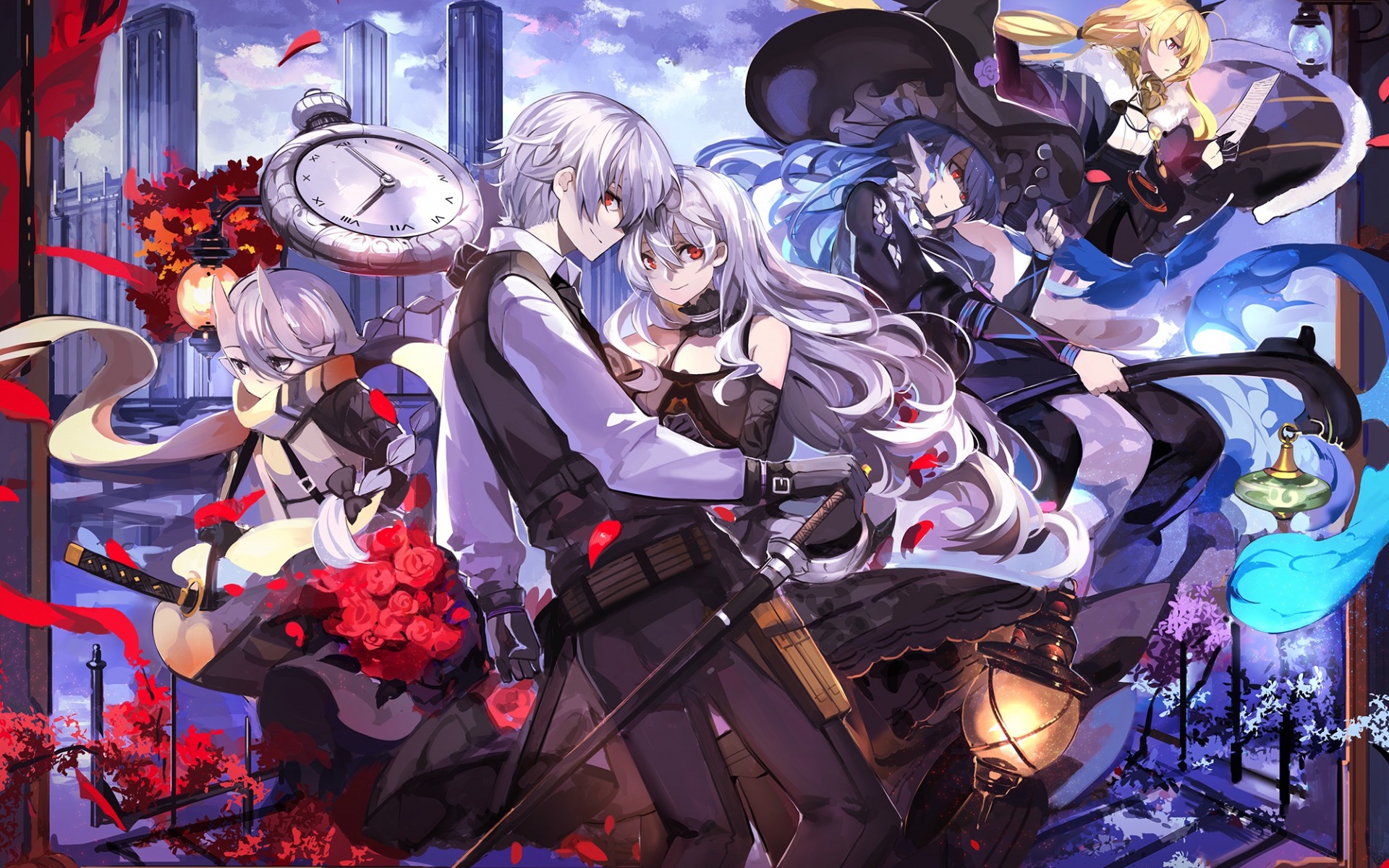 Pixiv Fantasia, Japanese Anime Characters, Manga - Pixiv Fantasia Couple - HD Wallpaper 