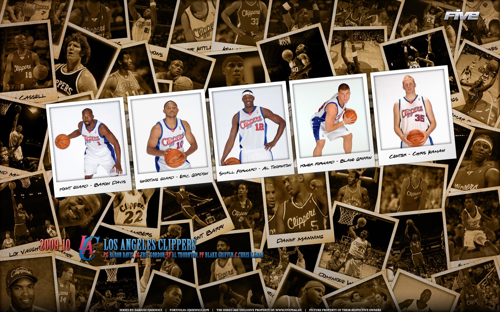 Los Angeles Clippers Polaroid 2010 Widescreen Wallpaper - Clippers Wallpaper Chris And Blake - HD Wallpaper 