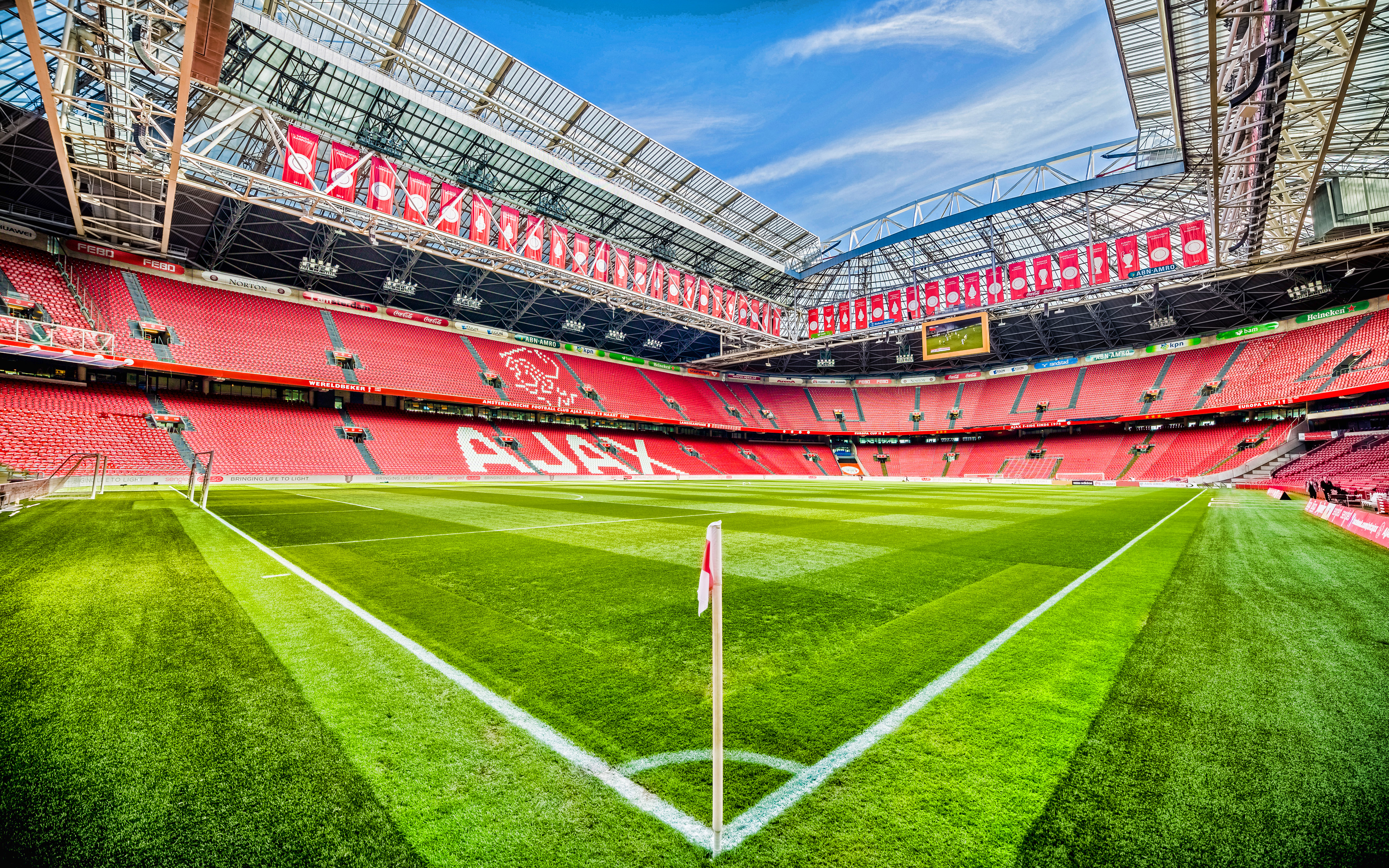 4k, Amsterdam Arena, Hdr, Corner Flag, Johan Cruijff - Uefa Nations League Semi Final Netherland England - HD Wallpaper 