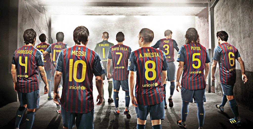 Fc Barcelona Team Wallpapers - Football Wallpapers Hd For Desktop -  1024x523 Wallpaper 