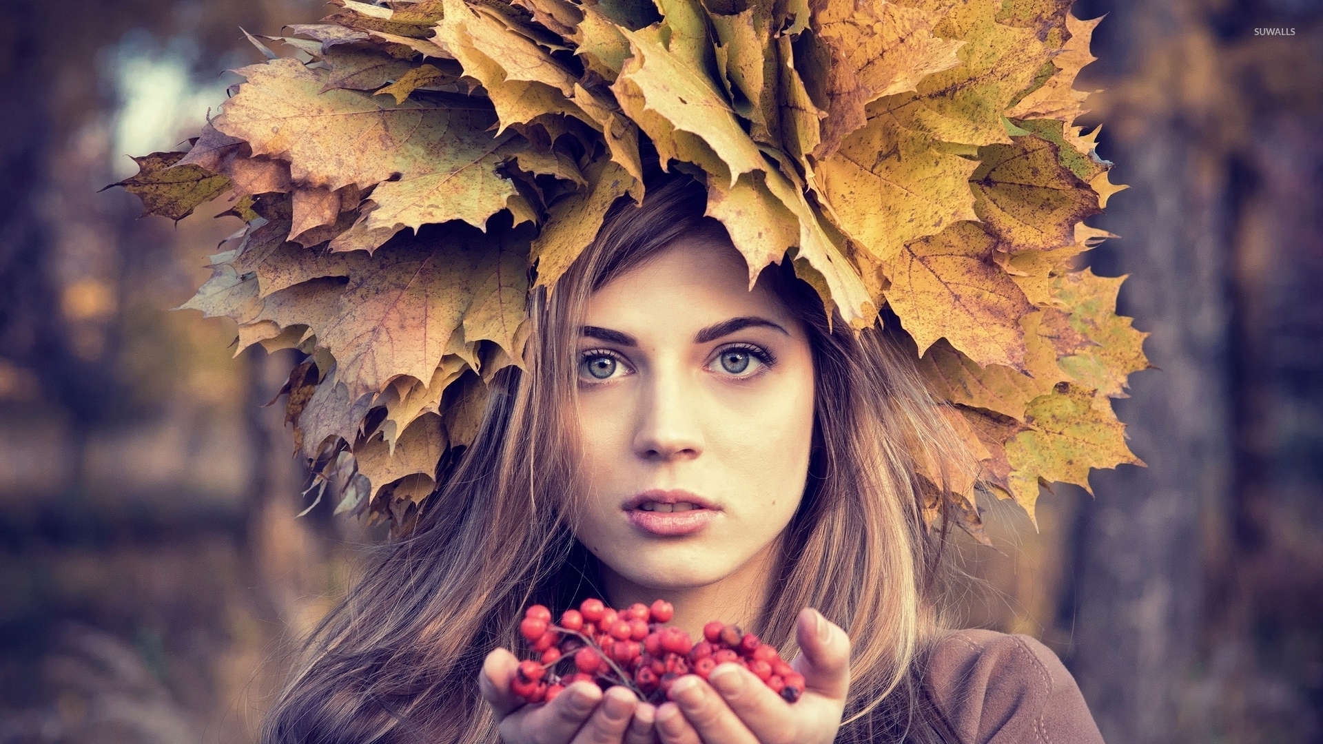 Hd Wallpaper Girl Autumn - HD Wallpaper 