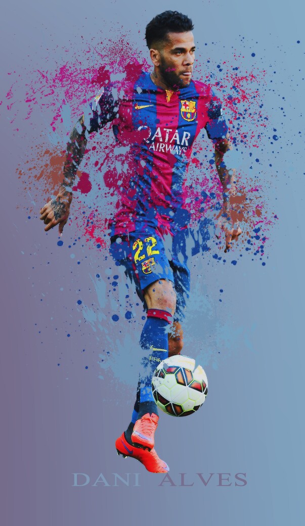 Barca, Dani Alves And Fc Barcelona - Kick Up A Soccer Ball - HD Wallpaper 