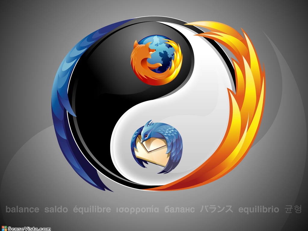Feuer Fuchs - Cool Yin Yang - HD Wallpaper 