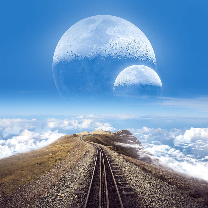 Train From Far Away - HD Wallpaper 