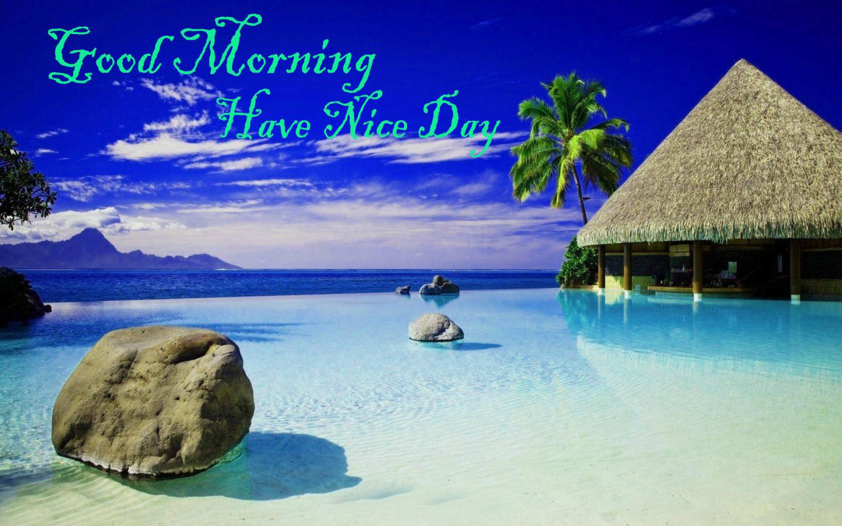 Good Morning Sea Beach - HD Wallpaper 