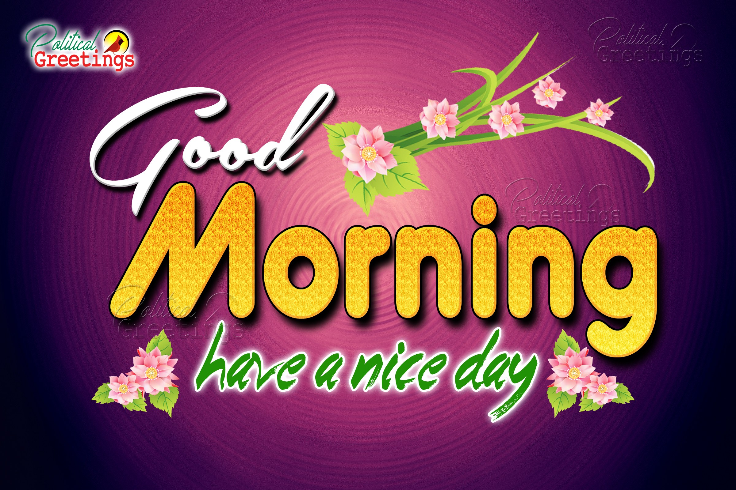 Good Morning Have A Nice Day Quotes Greetings Ecards - Graphic Design - HD Wallpaper 