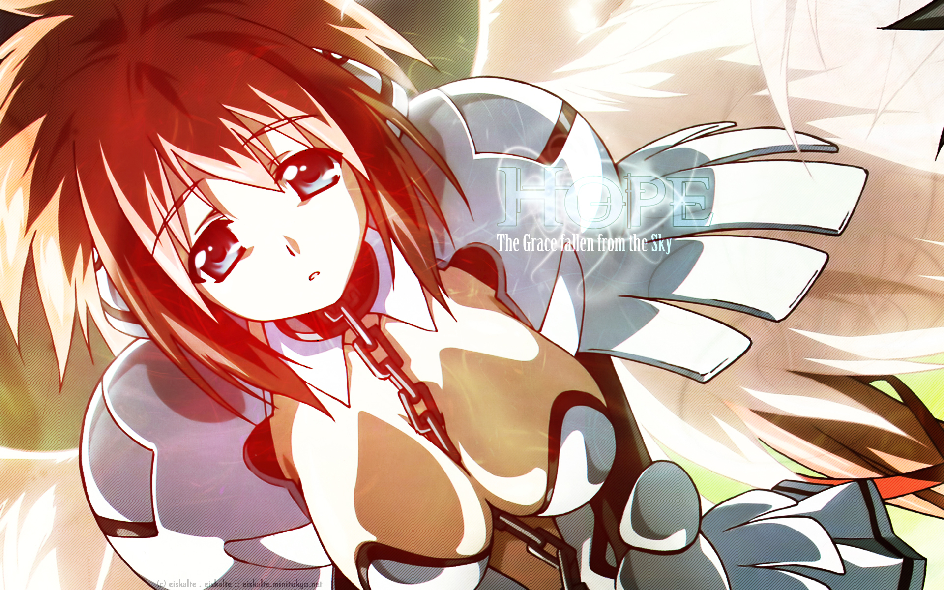 Breasts Cleavage Collar Ikaros Sora No Otoshimono Wings - Sora No Otoshimono - HD Wallpaper 