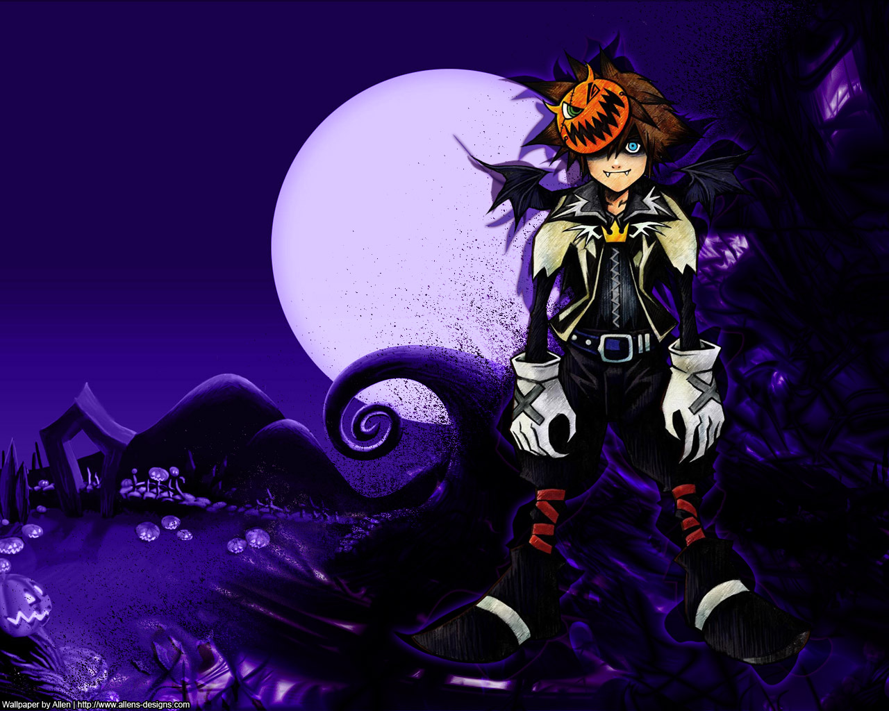 Square Enix, Kingdom Hearts, Sora Wallpaper 
	style - Jack Skellington Halloween Town - HD Wallpaper 