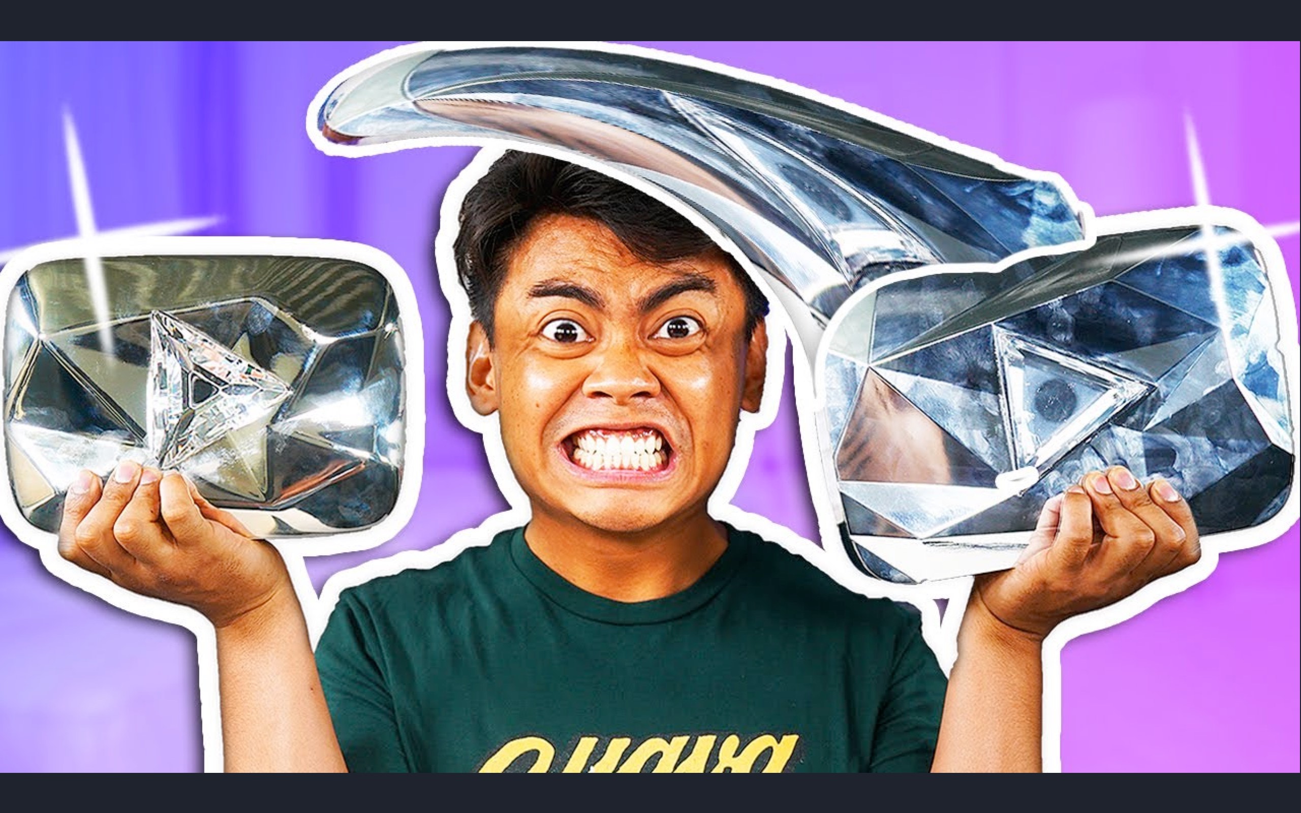 Guava Juice Fake Diamond Play Button - HD Wallpaper 