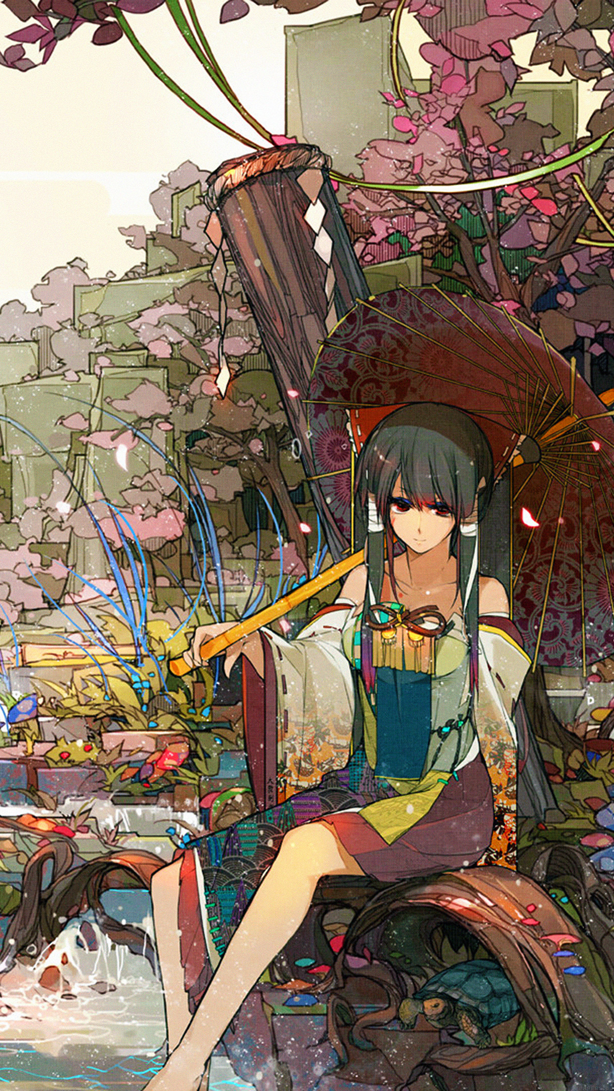 Sakura Sora Illust Anime Art Android Wallpaper - 2688 X 1242 Anime - HD Wallpaper 
