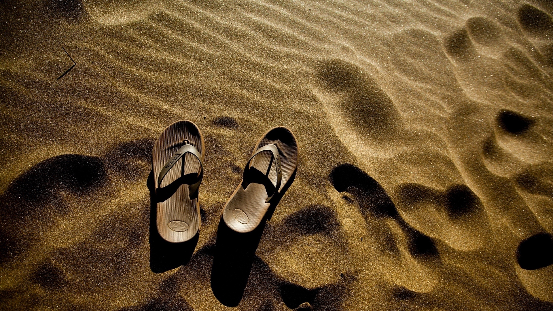 Wallpaper Flip Flops, Sand, Beach, Shade, Summer - Flip Flops