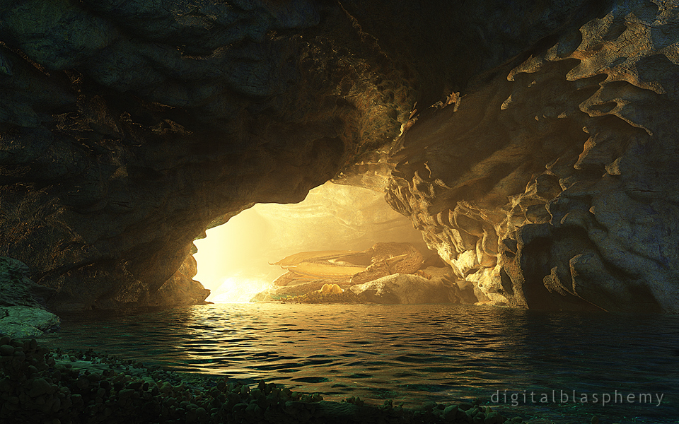 Sleeping Dragon In Cave - HD Wallpaper 