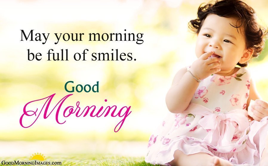 Good Morning Status With Baby Girl Pic - Good Morning For Girl - HD Wallpaper 