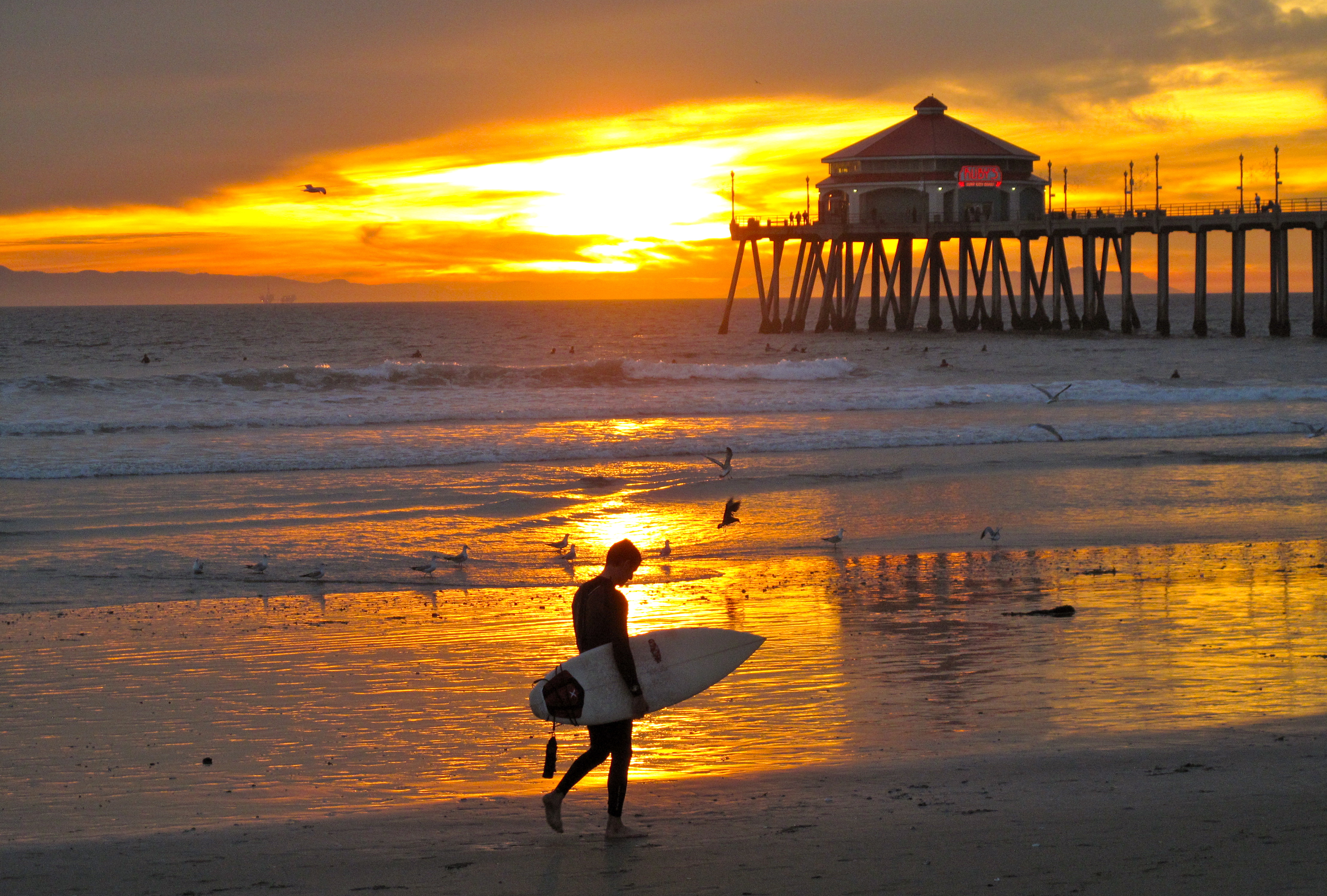 Huntington Beach California Wallpaper-k4gs6r1 - Huntington Beach - HD Wallpaper 