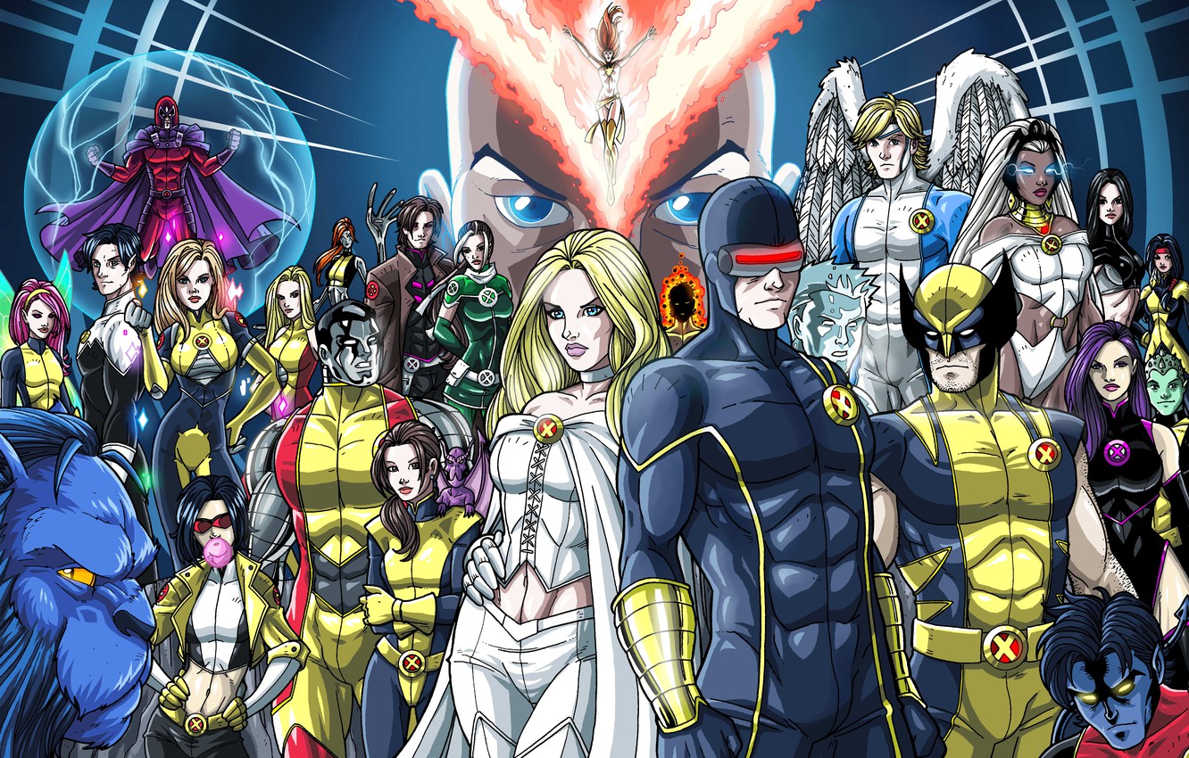 Photo Wallpaper Wolverine, X-men, Storm, Phoenix, Magneto, - Cyclops Jean Grey Wolverine Storm Rogue - HD Wallpaper 