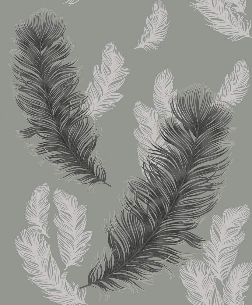 Papier Peint Gris Avec Des Feuilles - HD Wallpaper 