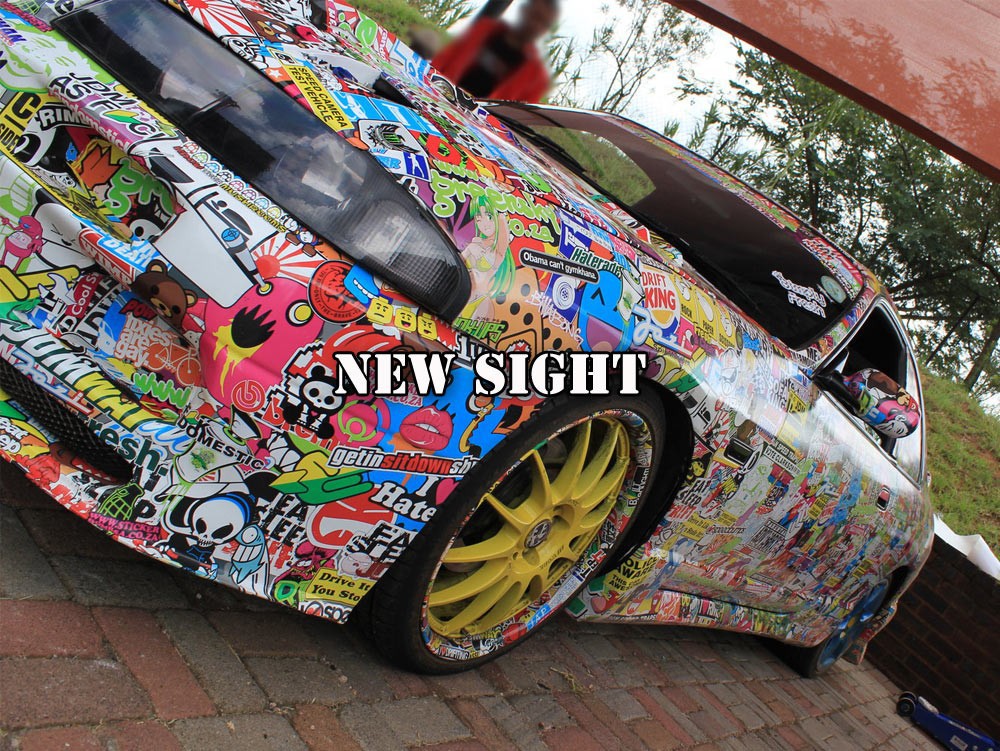 Japanese Sticker Bomb Car - HD Wallpaper 