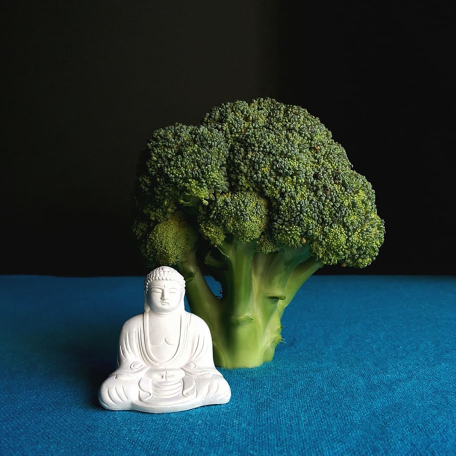 Plant, Broccoli, Food, Vegetable, Art, Nature, Buddha, - HD Wallpaper 