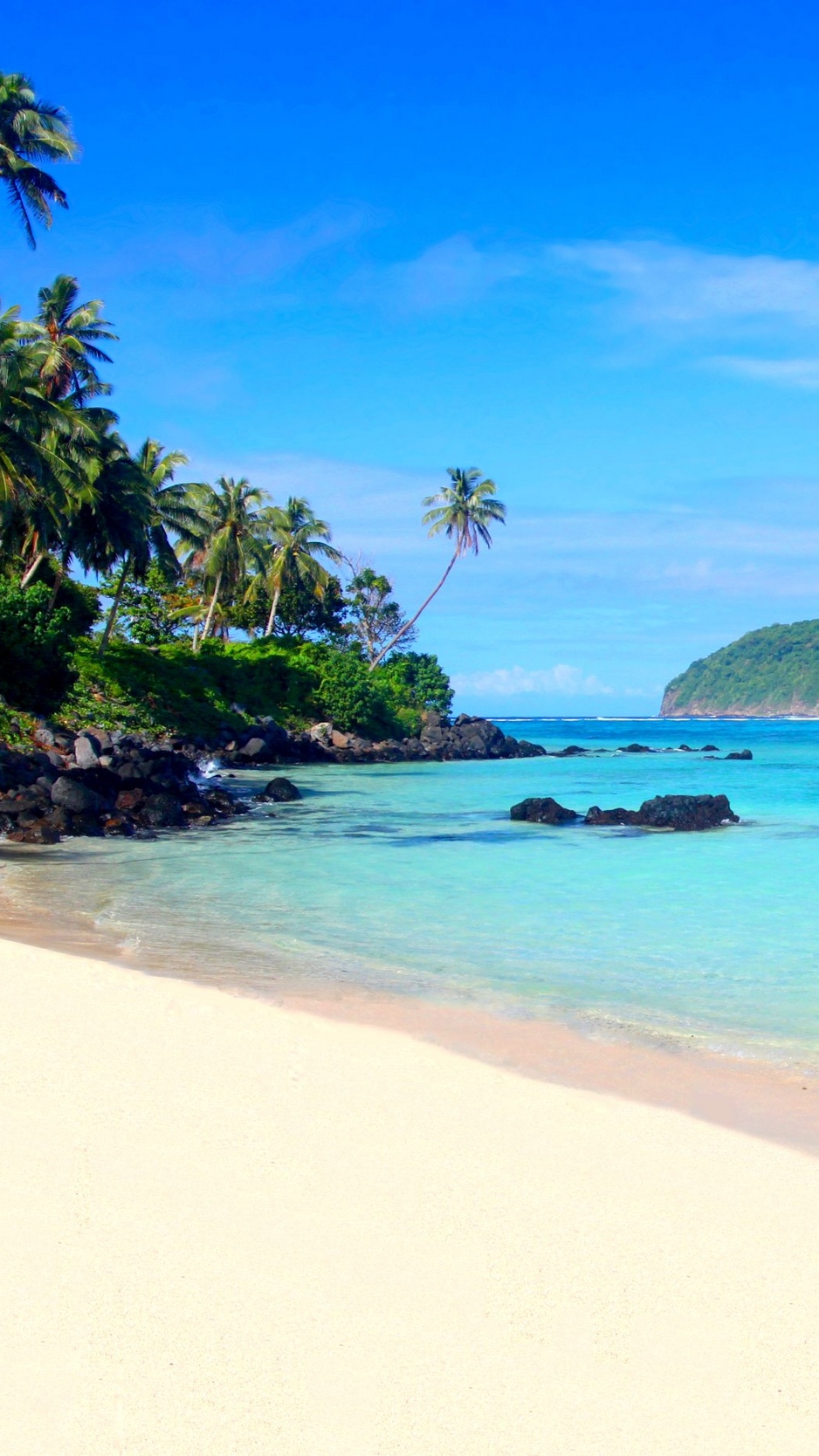 Wallpaper Tropics, Beach, Sea, Sand - Samoa Beach - HD Wallpaper 