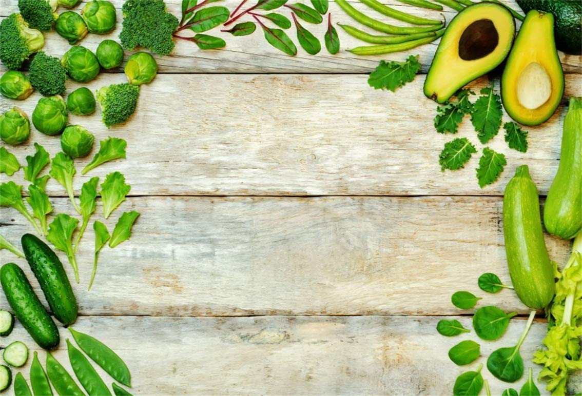 Csfoto 7x5ft Background For Cucumber Vegetables On - Green Background Wallpaper With Vegetables - HD Wallpaper 