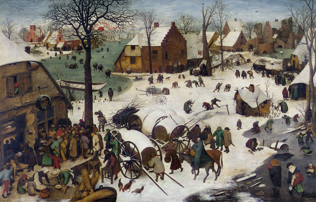 Photo Wallpaper Belgium, Pieter Bruegel The Elder, - Paintings By Pieter Bruegel - HD Wallpaper 