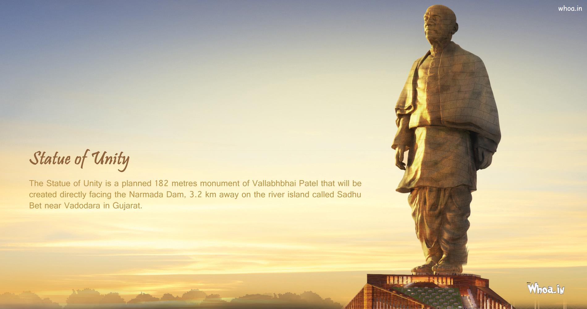 Narendra Modi Indian Prime Minister With Quotes Hd - Statue Of Unity - HD Wallpaper 