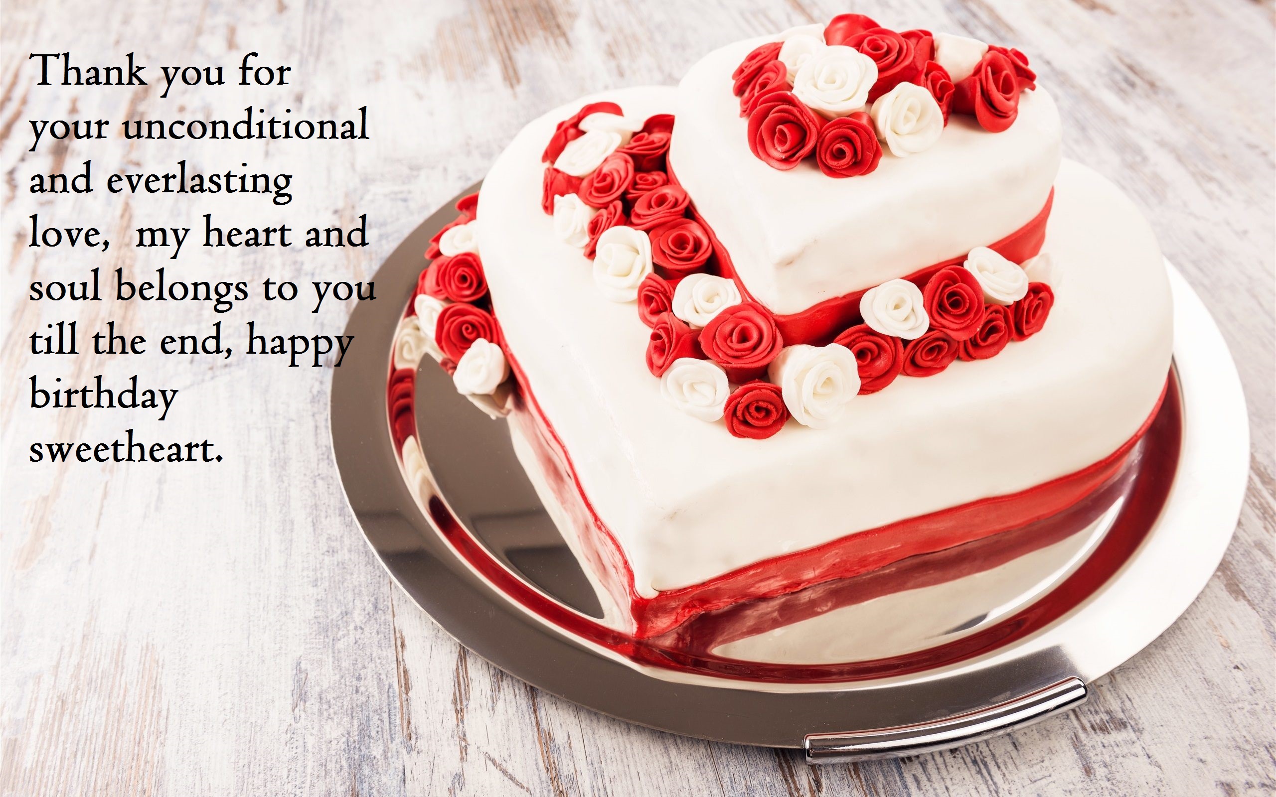 Happy Birthday Cake Images With Wishes For Wife - Love Happy Birthday Cake - HD Wallpaper 