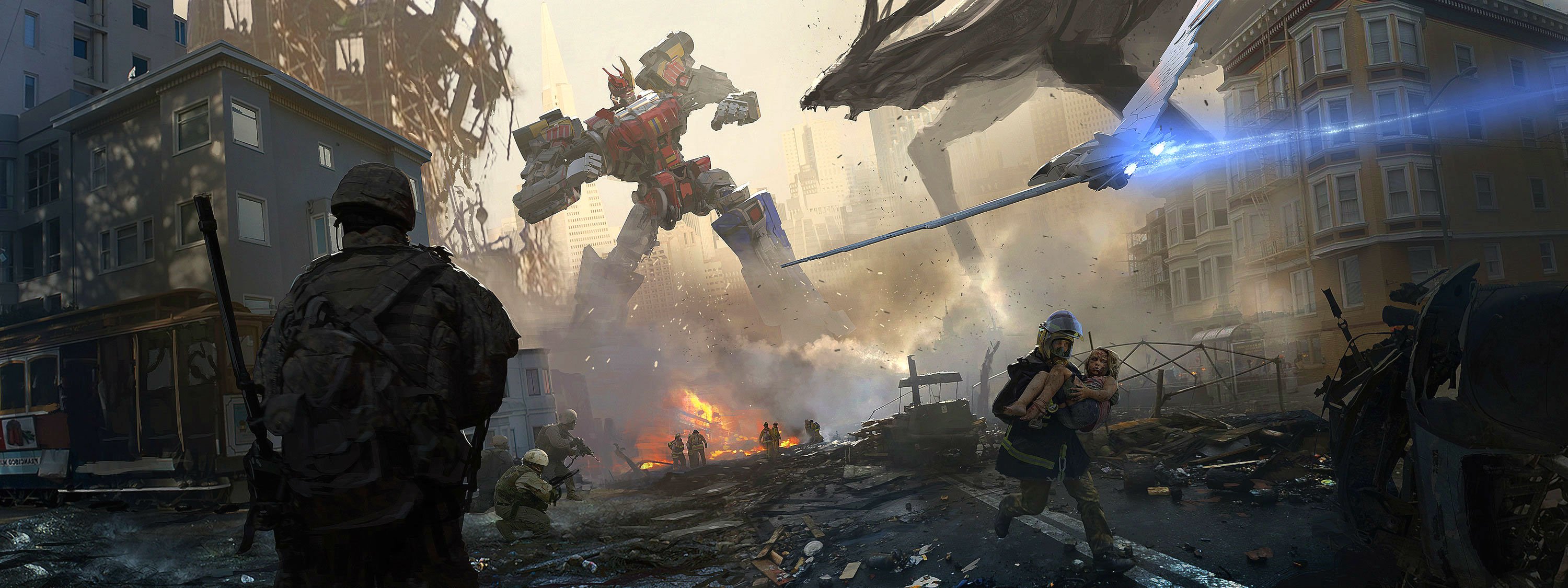 Background Power Rangers Fighting - HD Wallpaper 