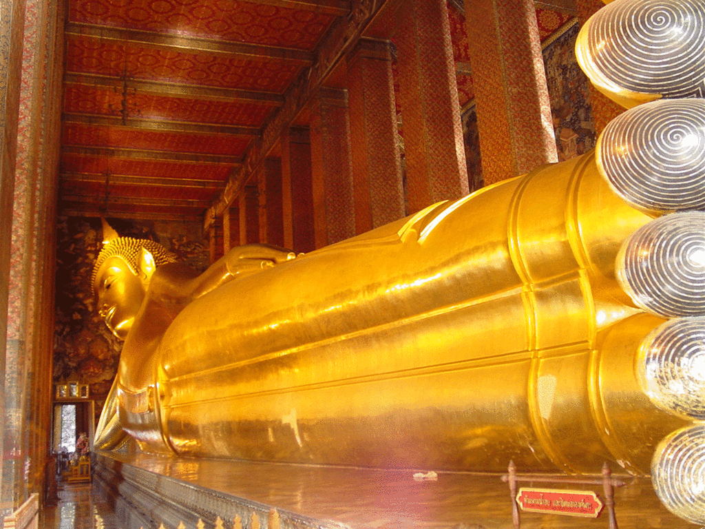 Wat Pho Temple Bangkok Wallpaper Hd - Wat Pho, Reclining Buddha - HD Wallpaper 