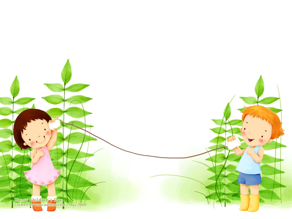 Illustration Art Of Lovely Children 1024*768 No - Children Communication - HD Wallpaper 