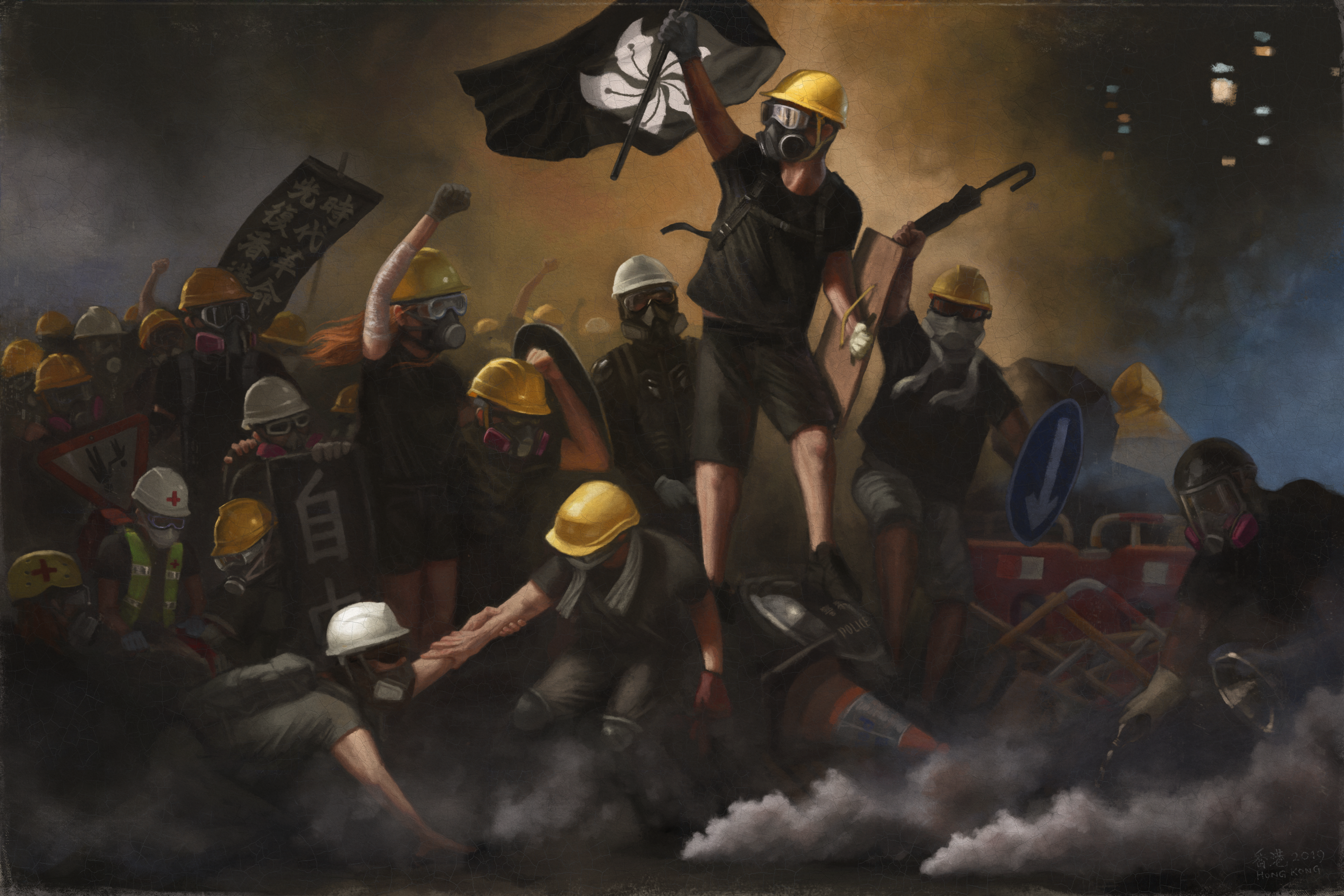 Hong Kong Protest Art - HD Wallpaper 