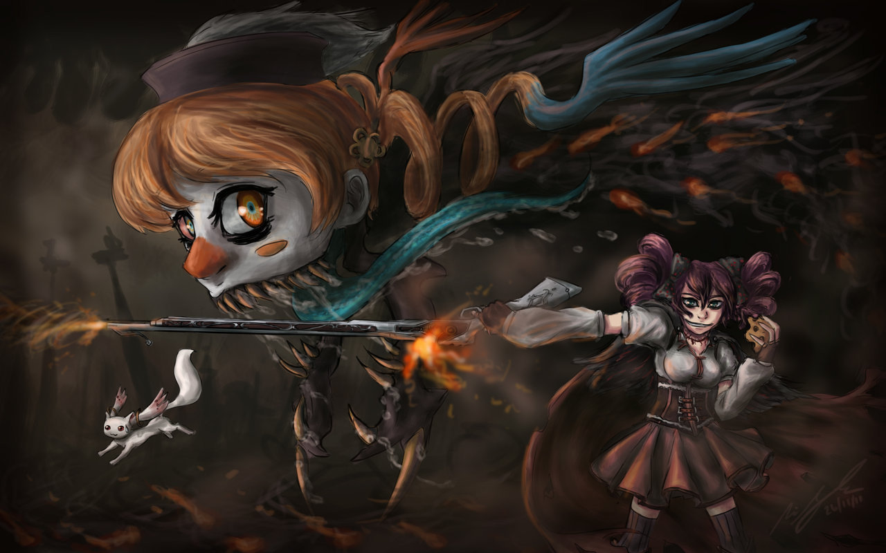 Best Puella Magi Madoka Magica Wallpaper Id - Puella Magi Madoka Magica Wallpaper Dark - HD Wallpaper 