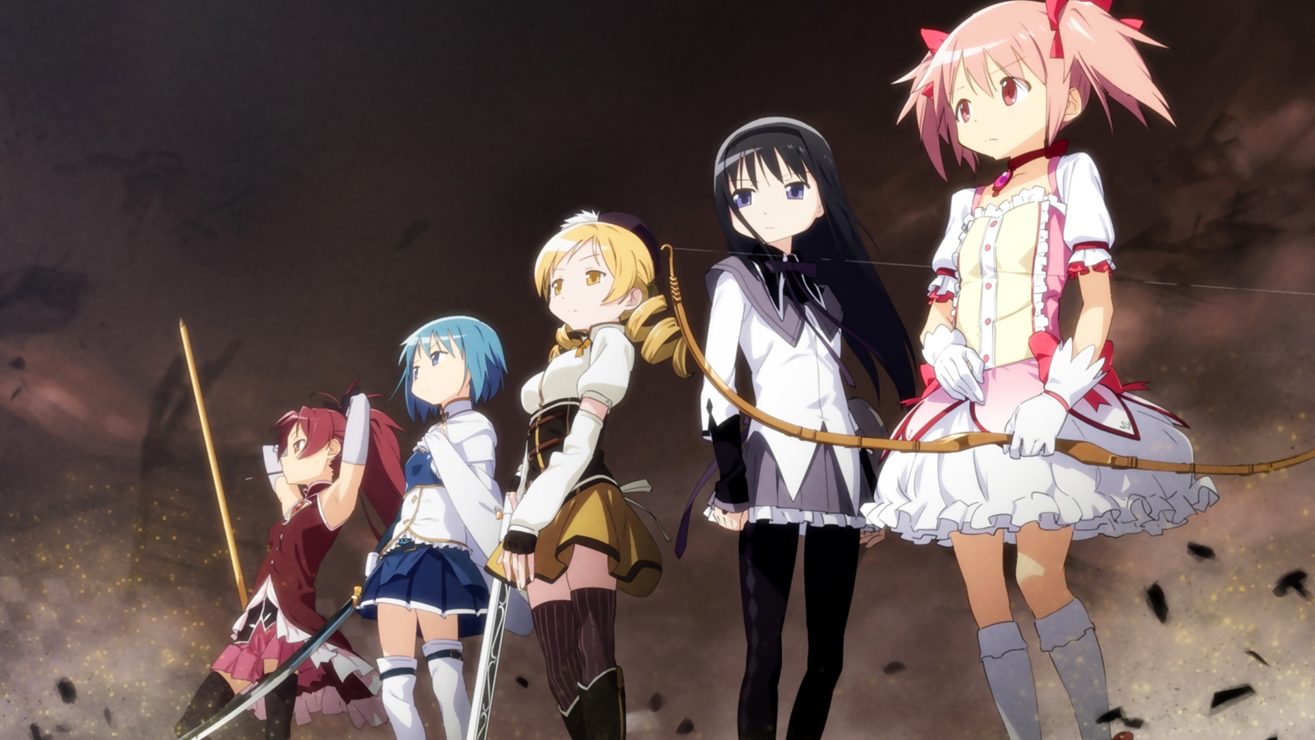 Puella Magi Madoka Magica Group - HD Wallpaper 