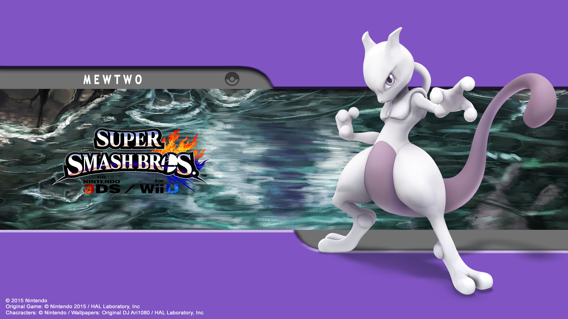 Mewtwo Wallpaper Ssb For 3ds / Wii U By Djari1080 - HD Wallpaper 