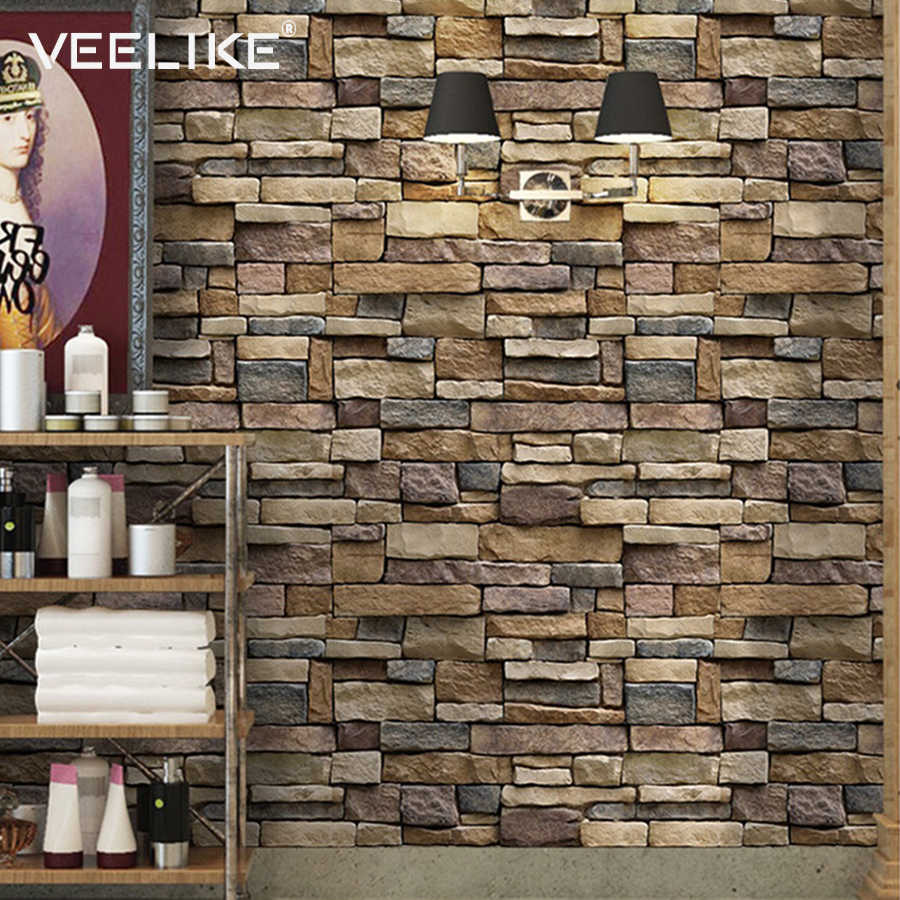 3d Brick Wallpaper For Living Room - HD Wallpaper 