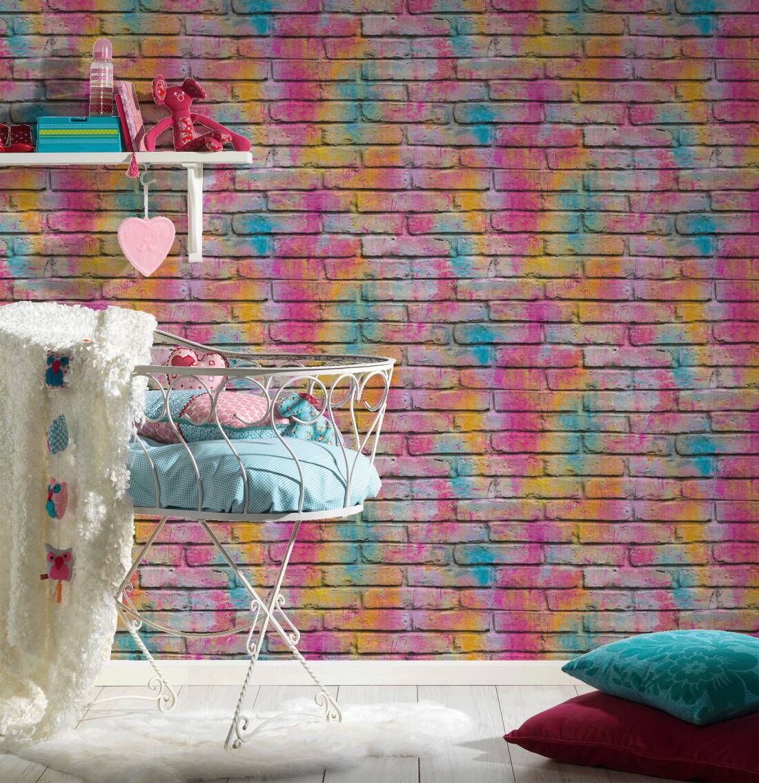 Création Wallpaper Stone, Coloured, Purple, Yellow - Création Обои 369861 - HD Wallpaper 