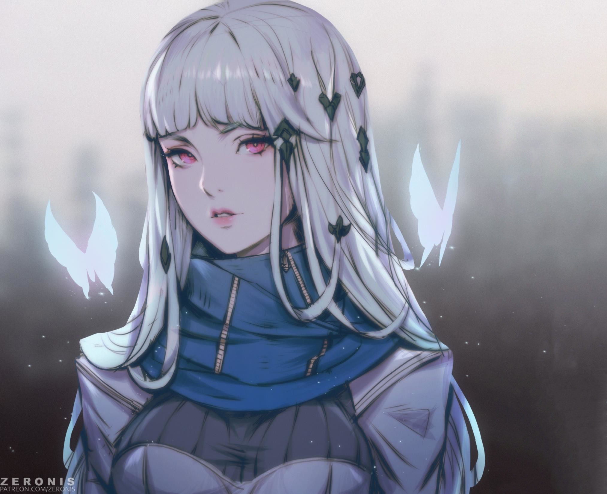 Anime Girl Concept Art White Hair - 2026x1650 Wallpaper Anime Girl Concept Art White Hair - 2026x1650 Wallpaper