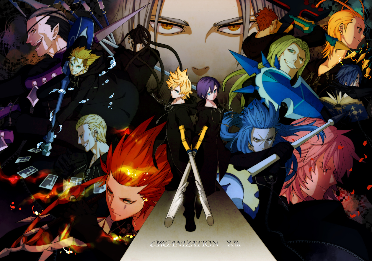 Axel Danbo Demyx Kingdom Hearts Larxene Lexaeus Luxord - HD Wallpaper 