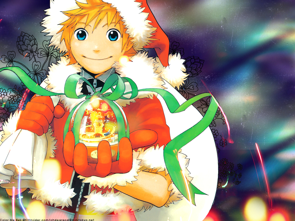 Shiro Amano, Kingdom Hearts, Roxas Wallpaper 
	style - Kingdom Hearts Christmas Roxas - HD Wallpaper 
