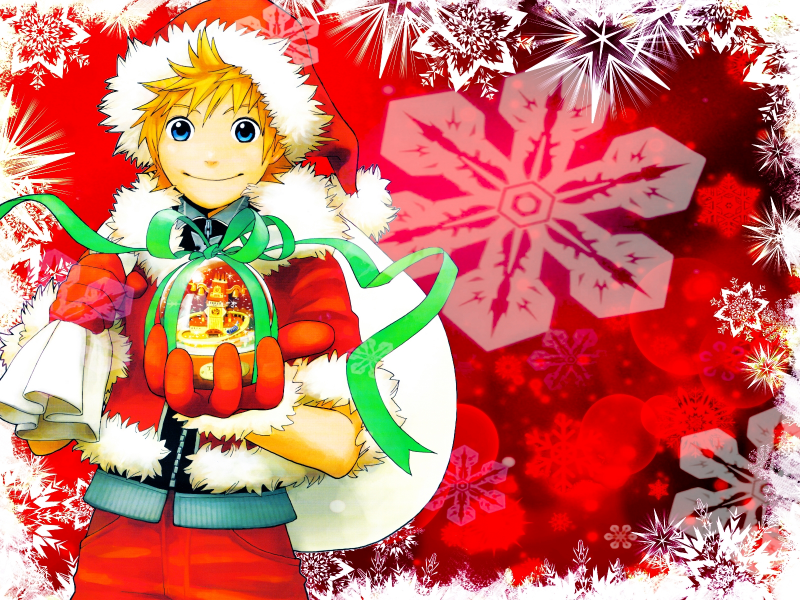 A Very Roxas Christmas - Phone Kingdom Hearts Christmas - HD Wallpaper 