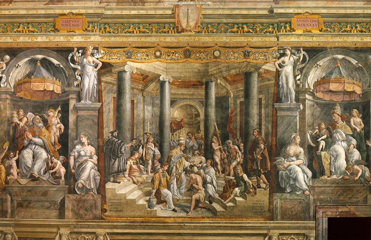 Raphael Baptism Of Constantine - HD Wallpaper 