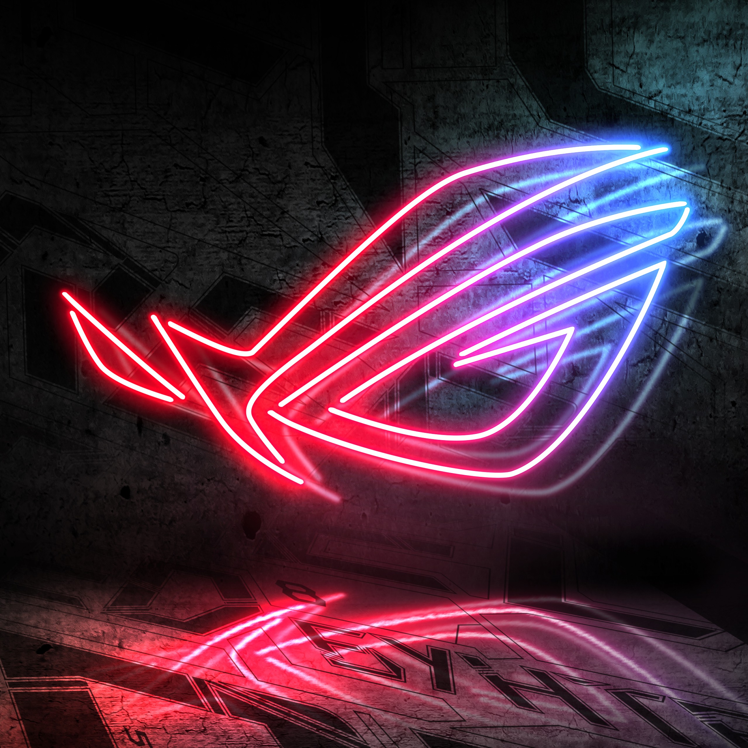 Free Asus Neon Sign Republic Of Gamers Neon Light, - Neon - HD Wallpaper 